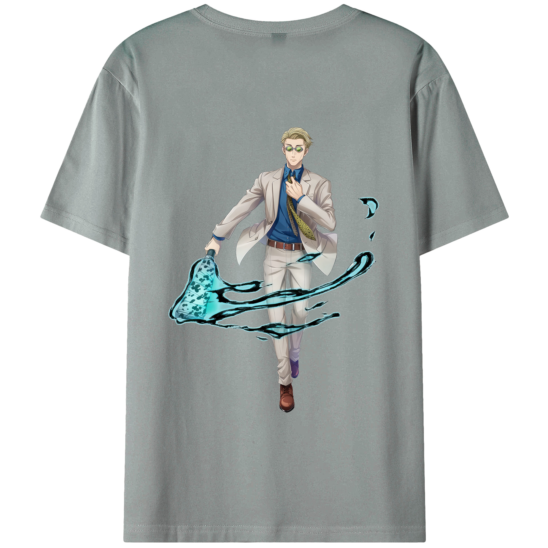 （画像用） 呪術廻戦 Jujutsu Kaisen 綿100％ メンズ半袖Tシャツ（バックプリント） 通気性